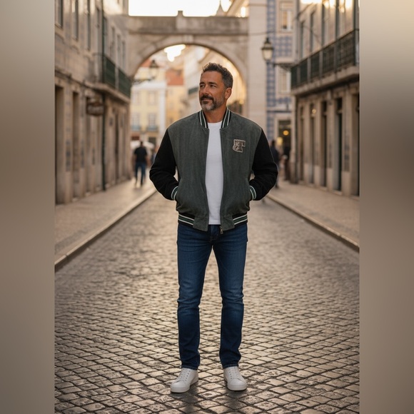 VINTAGE Disney Tigger 1968 Suede Varsity Bomber Jacket Men’s Green/Black - Med - Picture 2 of 13